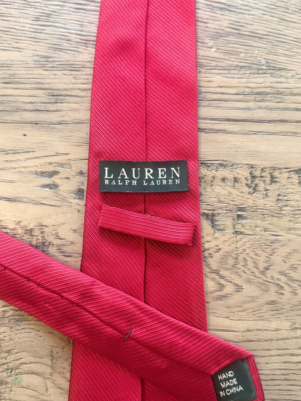 Lauren Ralph Lauren Red Men's Silk Necktie
